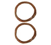UTHCLO Couronne en Osier Tressé 30 CM Lot de 2 Fournitures Confection de Couronnes Kit DIY pour Décoration Intérieure Noël Mariage et Pâques Forme Ronde Robuste pour Porte et Mur