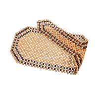 UTHCLO Coussin de Siège Voiture Perles de Bois Beige Rafraîchissant et Massant Facile à Installer Circulation Air Optimale pour Confort