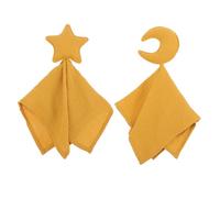 UTHCLO Couverture De Sécurité Pour Bébé 2 Pièces Motif Lune Et Étoiles Doux En Coton Pour -né Ensemble Doudou Apaisant Chambre Bébé