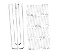 UTHCLO Crochets à Rideaux en Acier Inoxydable 201 Solides et Simples à Utiliser, Crochets Griffes Quatre Fourches Argentés, Lot de 30 Pièces pour Suspendre les Rideaux à Plis Pincés