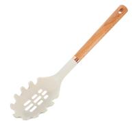 UTHCLO Cuillère à Pâtes Silicone Manche Fourchette Spaghetti avec Bords Dentelés Anti-débordement Ustensile Résistant Chaleur pour Cuisson et Service Sûr Couleur Couleur Aléatoire