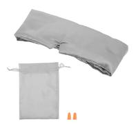 UTHCLO de Sommeil Doux Soie Imitation avec Bandeau Réglable Occultant Léger et Kit Voyage avec Bouchons Oreille et Pochette de Rangement Sieste et Repos Travail Gris
