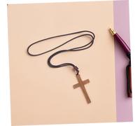 UTHCLO Décoration De Croix Naturel Pendentif De Voiture Pour Femmes Et Hommes Collier De Croix De Foi Bijoux Chrétiens Unisexes