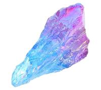 UTHCLO Décoration en Pierre de Cristal Naturelle Bleue, Petite Colonne Brute Peinte, Accessoire Décoratif Domestique Polyvalent pour Bureau et Maison, Art du Cristal Unique, Présent