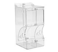 UTHCLO Distributeur Croquettes Transparent pour Hamster Mangeoire Pratique et Facile à Nettoyer Bol Alimentaire Sécurisé pour Petits Animaux Installation Simple pour Usage