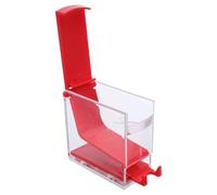 UTHCLO Distributeur de Rouleaux de Coton à Pression Rouge en Plastique Transparent Boîte de Rangement Étanche Anti-Poussière avec Base Antidérapante Organisateur Compact pour Usage