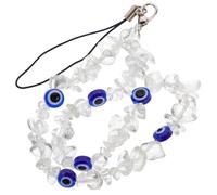 UTHCLO Dragonne de Téléphone à Perles en Pierre Naturelle Breloque Œil Maléfique, Résistance la Rupture L'usure, pour Téléphone Portable et Clés en Voyage ou Bureau