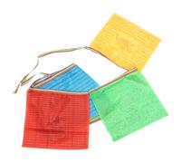UTHCLO Drapeaux Bouddhistes de Prière en Tissu Satin, Décorations Suspendues pour Contemplation et Lieux Bouddhistes, Lot de 20 Pièces pour Passionnés de Bouddhisme