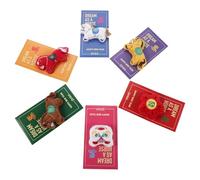 UTHCLO Ensemble de 6 Enveloppes Rouges du Nouvel An 2026 Broderie 3d Cheval, Pochettes Pelucheuses pour Li Xi, Enveloppes Tet Traditionnelles Vietnamiennes et Chinoises pour