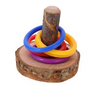 UTHCLO Entraînement pour Perroquets avec Anneaux Colorés Jeu Éducatif Interactif pour Perruches Stimule Intelligence et Réduit Ennui des Oiseaux Intérieur