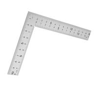 UTHCLO Équerre à angle droit 15 x 10 cm en acier inoxydable, règle carrée double face graduée pour usage professionnel et amateur sur le terrain