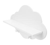 UTHCLO Étagère Flottante Murale en Bois Blanc Forme Nuage sans Percer Grosse Capacité de Charge pour Décoration Intérieure et Rangement Pratique la Maison