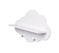 UTHCLO Étagère Murale Forme de avec Patères sans Perçage Rangement Décoratif pour Clés et Accessoires Organisateur Multifonction pour Entrée et Salon