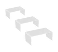 UTHCLO Étagères D'exposition à Chaussures de U Lot de 3 en Acrylique Transparent, Support Facile à Installer pour Magasin ou