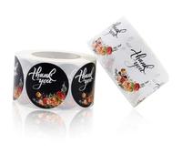 UTHCLO Étiquettes Autocollantes Rondes Merci pour Emballage Alimentaire Adhésives pour Sacs de Biscuits Pâtisserie Boutique Artisanale de Stickers Décoratifs