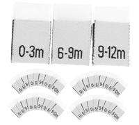 UTHCLO Étiquettes Des Mois Du -né Et Étiquettes De Vêtements Pour Bébé 3-12 Mois, Solide En Polyester, 300 Pièces, Pour Suivi Mensuel Des Vêtements, Usage Quotidien Bébé