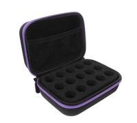 UTHCLO Étui Rigide Isotherme pour Insuline 15 Compartiments 10 Ml, Boîte de Rangement Portable Anti-chocs Noir Violet, Organiseur de Flacons pour Diabétiques, Conservation Réfrigérateur,