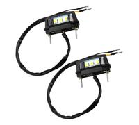 UTHCLO Feu de Montage de Plaque D'immatriculation de Moto LED en Plastique Noir, Éclairage Compact 2pcs pour Visibilité Nocturne et Installation Facile sur Véhicule Arrière