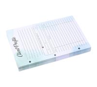 UTHCLO Fiches de Profil Client 50 Pcs 21,6 X 14 Cm Vertes, Fiches D'information Perforées 3 Trous Compatibles Classeurs, Cartes de Données Client pour Bureau et Petites Entreprises