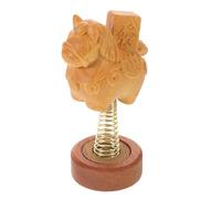 UTHCLO Figurine Cheval à Bascule en Bois Sculpté la Main, Statue Feng Shui pour Décoration de Bureau et Maison, Ornement Richesse et Prospérité, Statuette Zodiaque Chinois pour Nouvel