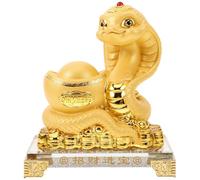 UTHCLO Figurine Serpent Doré en Résine pour Décoration Feng Shui Année du Serpent 2025, Design Élégant et Symbolisant la Prospérité pour Maison et Événements