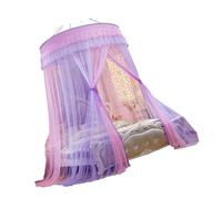 UTHCLO Filet de Dôme Moustiquaire Suspendu 1 Grand Baldaquin de Lit en Dentelle Polyester Léger Romantique pour Chambre à Coucher Princesse Rose Violet