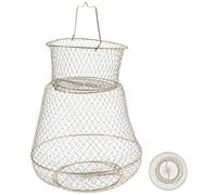 UTHCLO Filet de Pêche Pliable en Métal 18.11X12.20X3.94In, Bourriche Légère Structure Métallique, Accessoire pour Pêcheurs, Protection Sécurisée des Poissons Lors Pêche au Coup