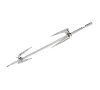 UTHCLO Fourchette Rotative Acier Inoxydable pour Poulet Support de Gril avec Tige et Vis Outil Pratique pour Barbecue et Four Facile à Ajuster et Transporter