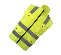 UTHCLO Gilet de Sécurité Ajustable et Élastique en Polyester Jaune Réfléchissant Taille M Confortable et Visible Cyclisme et L'été