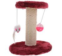 UTHCLO Griffoir Vertical Clochette Colorée pour Chat en Peluche et Sisal Design Équilibré Structure Robuste Base Stable Couleur Aléatoire Jouet Intérieur pour Chatons et Chats