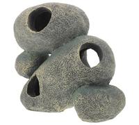 UTHCLO Grotte Rocheuse pour Aquarium Cachette Compacte en Résine Imitation Pierre Abri pour Cichlidés et Crevettes Décoration Naturelle pour Aquarium Refuge Anti-Stress et Site de