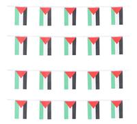 UTHCLO Guirlande 21 Palestiniens en X de la Polyester Drapeaux Léger Résistant Décoloration, 14 Cm et pour Décoration Quotidienne et Sportifs