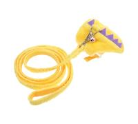 UTHCLO Harnais et Laisse pour Petits Animaux - Gilet Dinosaure Jaune Ajustable en Tissu Robuste - Laisse pour Furet, Lapin, Cochon D’Inde et Hérisson, Promenade et Éducation en Extérieur