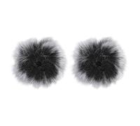UTHCLO Housse en Peluche Anti-vent pour Microphone 2 Pièces, Protection Pratique L'humidité Poussière, Accessoire Clip-on pour Microphone Lavalier