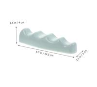 UTHCLO Imitation Glazed Porcelain Brush Rest With Wave Design Lightweight Chinese Calligraphy Brush Holder For Ink Painting And Writing