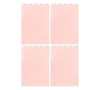 UTHCLO Intercalaires A5 pour Classeur à 6 Anneaux 20 Feuilles en Polypropylène Rose Pastel Réutilisables et Imperméables Onglets Index pour Organisation de Carnet Agenda et Journal