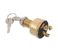 UTHCLO Interrupteur à Clé de Démarrage Robuste Étanche 3 Bornes pour Moteur Bateau et Véhicule Poids Lourd, Commutateur D'arrêt Batterie Marine, Remplaçant Interrupteur D'alimentation