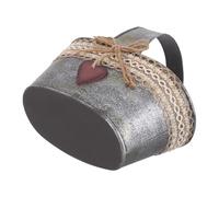 UTHCLO Jardinière Vintage en Fer Galvanisé Petit Seau Décoratif Rustique pour Plantes d'Intérieur et Extérieur, Pot de Fleurs Rétro Résistant aux Intempéries pour Lotus et Arrangements