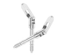 UTHCLO Joint de Cric à Double Pompe Horizontale 2 Pcs, Arbre en Fer 12 Mm X 140 Mm pour Stabilisateur de Remorque, Pièces Détachées Cric à Manivelle, Levage Multi-angle, Réparation Vérin