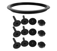 UTHCLO Kit Accessoires Batterie 1 Pièce Noir - Outil d'Ouverture de Peau de Tambour Manchon de Cymbale Anti-Glissement Protection Cercle de Grosse Caisse Amortisseur Sonore -