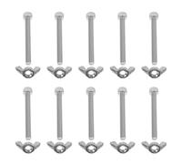 UTHCLO Kit de 10 Paires de Boulons en Acier Inoxydable avec Écrous à Oreilles, Design Classique, pour Machines, Adapté aux Chambres et Salons