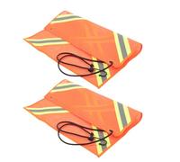 UTHCLO Kit de 2 Drapeaux de Signalisation D'urgence Réfléchissants en Pvc Maille 46 X 46 Cm, Rouge Double Face, Drapeaux D'avertissement Extérieurs pour Voitures, Camions et Remorques,