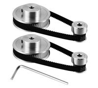 UTHCLO Kit de 3d Pièces pour Imprimante 3d Industriel - 2 Roues Synchrones 2gt 60 Dents 2 Roues 2gt 20 Dents en Aluminium Courroie Renforcée 200x6 Mm Vis M4 et llen - Transmission