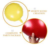 UTHCLO Kit de 9 Ballons Décoratifs en Aluminium Thème Tennis de Table 6 Ballons Raquette Rouge et Noir Décorations pour Fête Sportive et Anniversaire