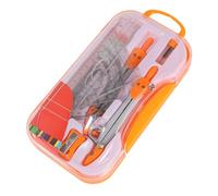 UTHCLO Kit de Dessin Géométrique avec Compas Métal Règle Transparente et Boîte de Rangement Outil Précis pour Élèves et Enseignants Portable et Complet Couleur Couleur
