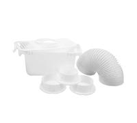 UTHCLO Kit de Raccordement pour Conduit de Sèche-linge Électrique en Plastique, Collecteur de Peluches et Bac Récupérateur D’eau, Compatible Sèche-linge Tambour, Adaptateur Ventilation Intérieure