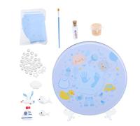 UTHCLO Kit Empreinte Main Pied -né Bébé, Kit Souvenir Pas De Bébé Léger, Pâte à Modeler Bleu Clair, Moule Décoratif Sécurisé Pour Présent Naissance, Usage Domicile, Garçon Et Filles, 1 Coffret