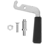 UTHCLO Kit Poignée de Poêle à Bois en Métal avec Manchon Plastique Anti-brûlure, Grosse Taille, Résistante la Chaleur, avec Vis et Crochet, Accessoire pour Insert Cheminée et Poêle