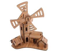 UTHCLO Kit Scientifique D’Éolienne 3D en Bois de Bambou Maquette à Assembler DIY Modèle Éducatif de Moulin à Vent Hollandais A2 de Construction Manuel pour Garçon et Filles et
