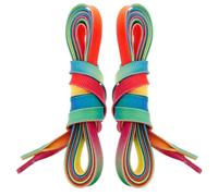 UTHCLO Lacets Cirés de Hockey Colorés Arc-en-Ciel, Plats en Polyester Imperméables, Résistants la Rupture, Faciles à Lacer, pour Chaussures de Patinage sur Glace, Pack de 2